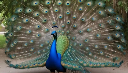 Obraz premium A beautiful peacock