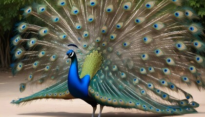 Obraz premium A beautiful peacock