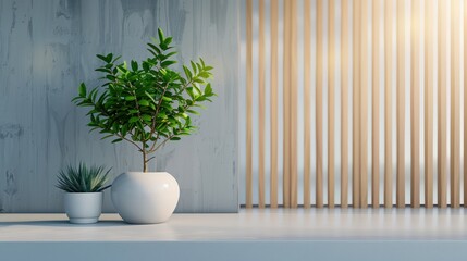 Modern Office Backdrop Image with Plants and Natural Light, Professional Decor for Zoom Meetings, Virtual Backgrounds, and Video Calls