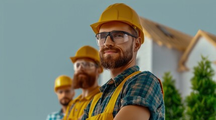 Professional Construction Workers with Designer Profiles, Skilled Tradesmen, Construction Industry, Building Professionals, Home Improvement, Renovation Experts, Project Management, Construction