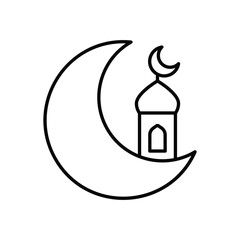 Moon Sighting vector icon