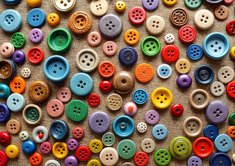 Fototapeta premium buttons sewn onto fabric