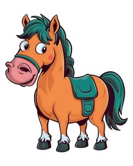 funny horse cartoon