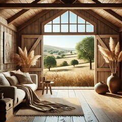 interior_deco_room_in_the_style_of_Rustic