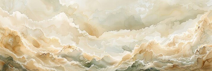 Abstract Marble Texture with Cloud-like Patterns