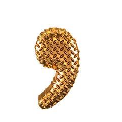 Gold ribbed symbol