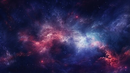 Obraz premium Cosmic background with nebulas, galaxies, stars and clouds. Ai generative