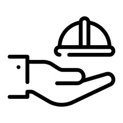 worker line icon