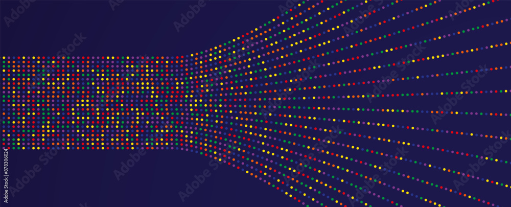 Leinwandbilder Neural network concept. Connected cells with links. High technology process. Abstract futuristic background. Vector art.
