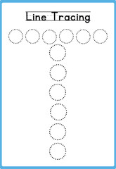 Hand drawn tracing line practice for kids 