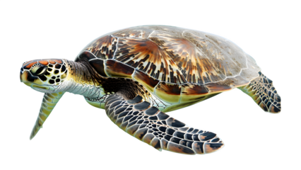 Turtle isolated on a transparent background, PNG