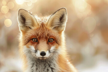 cute little fox with big curious eyes and a fluffy tail.