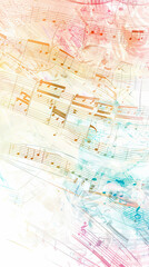 Obraz premium Colorful abstract musical notes background