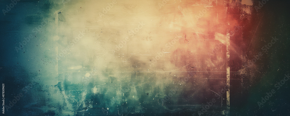 Poster abstract color gradient background with scratched texture