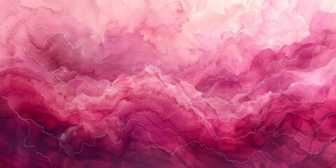 Fototapeta premium Abstract Pink Mountain Landscape