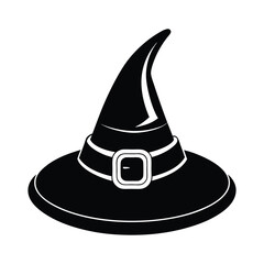 Halloween Witch Hat  Silhouette Vector illustration