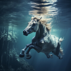 horse under water