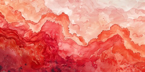 Fototapeta premium Abstract Red and Orange Alcohol Ink Art