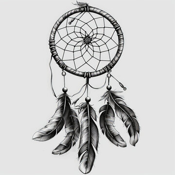 dream, catcher, dreamcatcher, tattoo, vector, illustration, tribal, art, pattern, design, decoration, symbol, black, ornament, flower, skull, floral, vintage, antique, heraldic, element, drawing