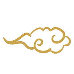 Chinese golden auspicious cloud lines