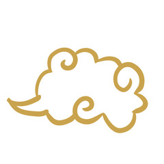 Chinese golden auspicious cloud lines