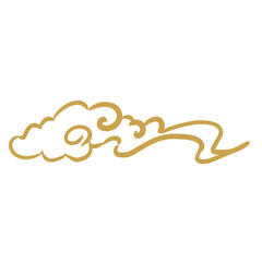 Chinese golden auspicious cloud lines