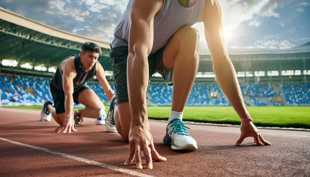 陸上競技　クラウチングスタート