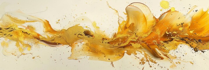 Golden Abstract Painting