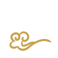 Obraz premium Chinese golden auspicious cloud lines