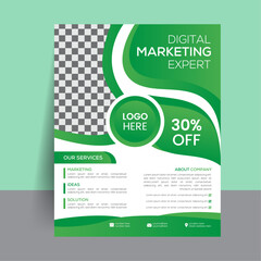 Printable and Professional with Clean Modern and Corporate Flyer Design