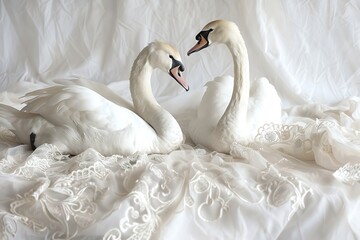 two white swans