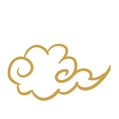 Chinese golden auspicious cloud lines