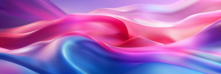 Abstract glowing waves shaped in the ultraviolet spectrum create a vibrant background suitable for banners backdrops or 3D mapping textures.