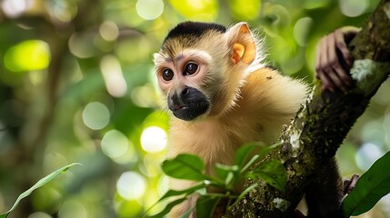 Obraz premium A stunning monkey in its native habitat in costa rica