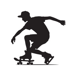 skateboarders vector illustration