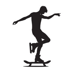 skateboarders vector illustration
