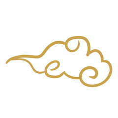 Chinese golden auspicious cloud lines