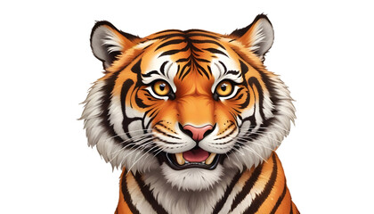 Fototapeta premium Wild tiger cut out