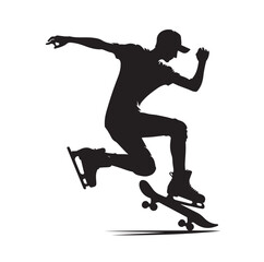 skateboarders vector illustration