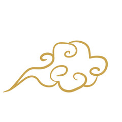 Chinese golden auspicious cloud lines