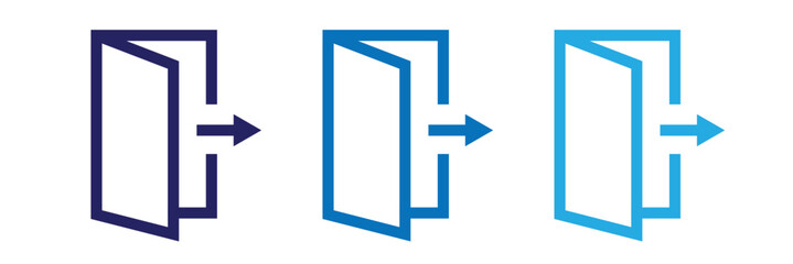 Log out icon vector. vector symbol logout , arrow and door icon exit. Logout sign icon. Log out symbol. Arrow.