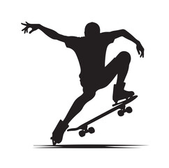 skateboarders vector illustration