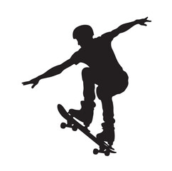 skateboarders vector illustration