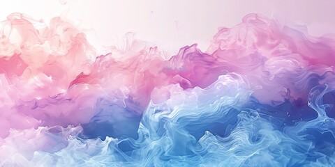 Fototapeta premium Abstract Watercolor with Pink and Blue Hues