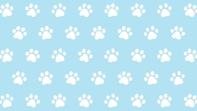 Paw. Trace of animal. Pawprint of cat, dog, mink, lion, tiger, bear.