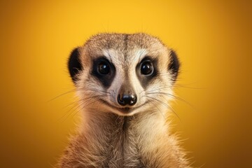 Fototapeta premium cute meerkat portrait on clean background