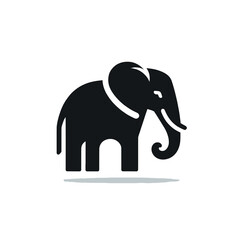 mascot logo black silhouette of a elephant