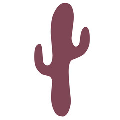 flat cactus on isolated white background vector