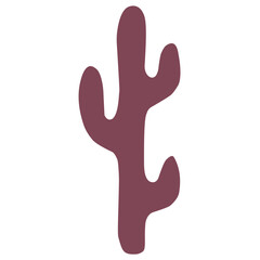 flat cactus on isolated white background vector