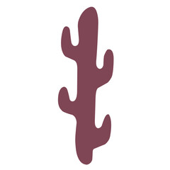flat cactus on isolated white background vector